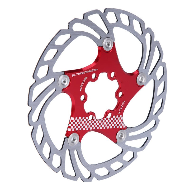 Mountain Bike Brake Disc: CNC Precision, High Hardness - Aluminum Alloy Bracket Reinforcement, Stainless Steel Floating Button Design, Rivet-connected Dual-material for Mountain Bike, Road Bike Cyclin - Image 2