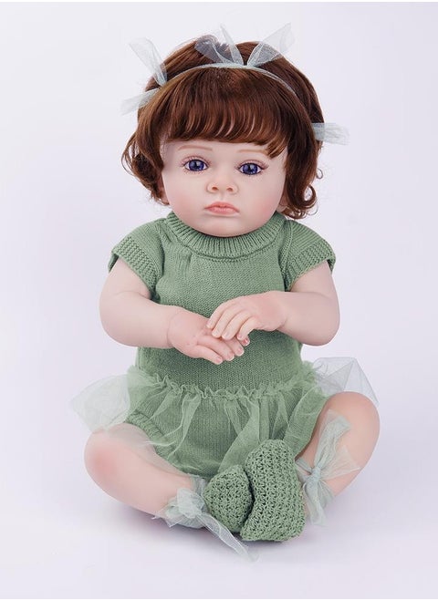 24 Inch 60cm Reborn Baby Doll Soft Cotton Cloth Body and Silicon Head Hand and Leg Newborn Real Like Baby Doll Girl Toy Gift Dolls