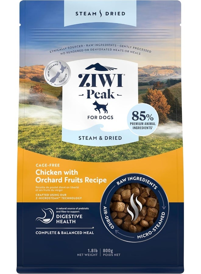 Ziwi Peak Steam & Dried Dog Food - Cage-Free Chicken with Orchard Fruits Recipe - Image 1