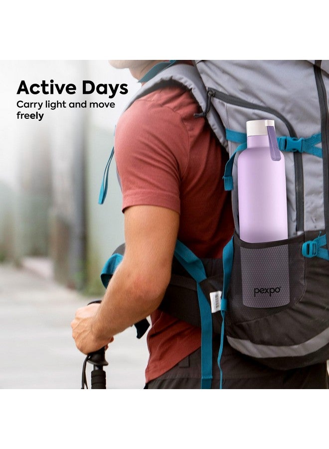 Pexpo Oslo Pro 1000 Hot & Cold Stainless Steel Water Bottle |Thermosteel Flask|Vacuum Insulated |ISI Certified | 980ml, Orchid Purple| Gift for Girls & Boys|Office | Home |Gym| Adults| RCB Edition - Image 5