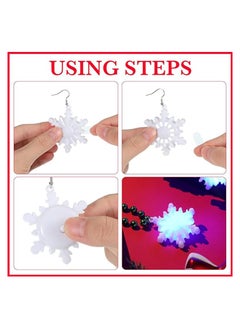 SYOSI 6 Pairs Snowflake Bulb LED Light up Earrings Bulb Dangle Drop Earrings Red Green Color Bulbs Dangling Charm Glow in the Dark Earring Jewelry Festival Gifts (Snowflake)  - Image 5