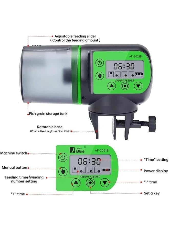 وحدة تغذية الأسماك الأوتوماتيكية مع مؤقت سعة موزع 200 مل قابلة للتعديل - Image 2