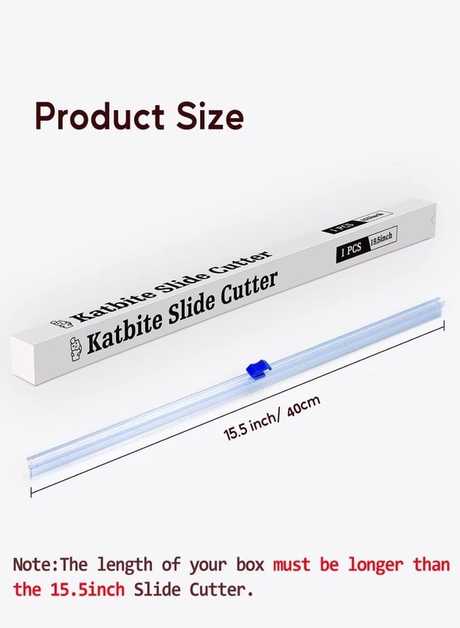 Katbite Slide Cutter 15.5 Inch for 15.5 Inches Plastic Food Wrap, Two Way Sliding Cutter for Aluminum Foil Parchment Paper Baking Paper Kitchen - Image 2