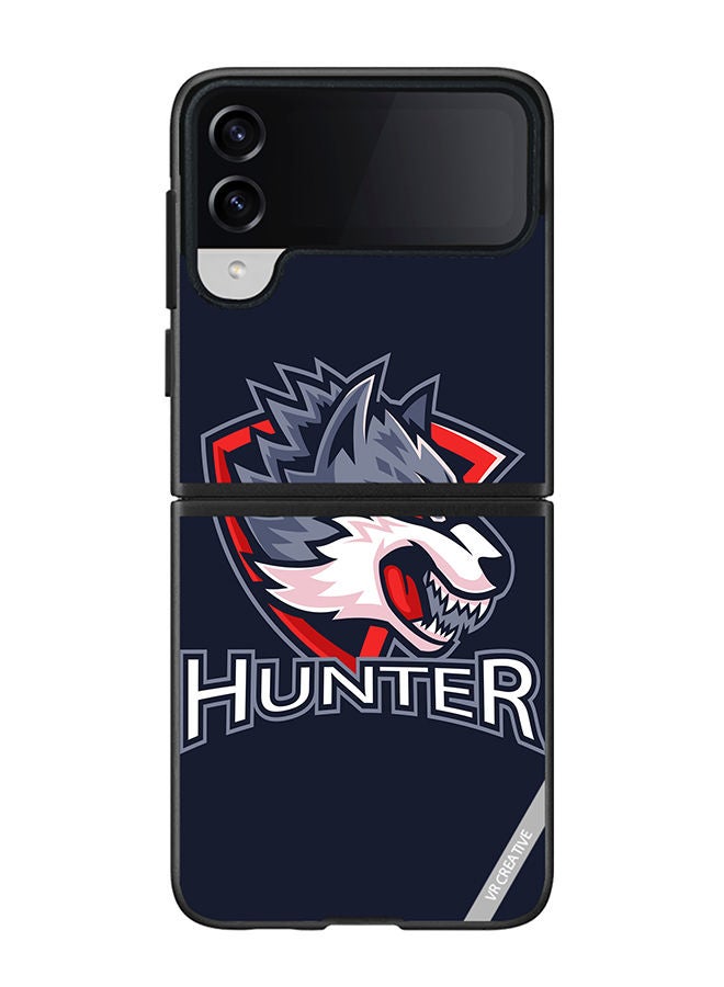 VR CREATIVE Protective Case Cover For Samsung Galaxy Z Flip4 Hunter Wolf Design Multicolour - Image 1