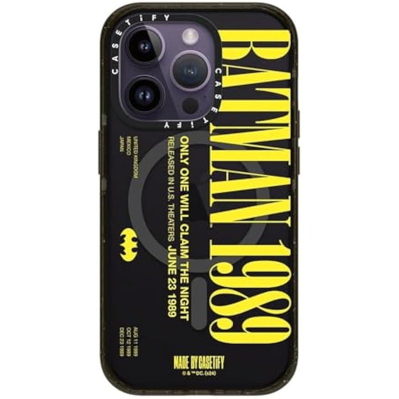 Casetify Impact iPhone 14 Pro Case 【Batman Co-Lab / 4X Military Grade Drop Tested / 8.2ft Drop Protection/Compatible with Magsafe】 - Batman 1989 - Clear Black - Image 4