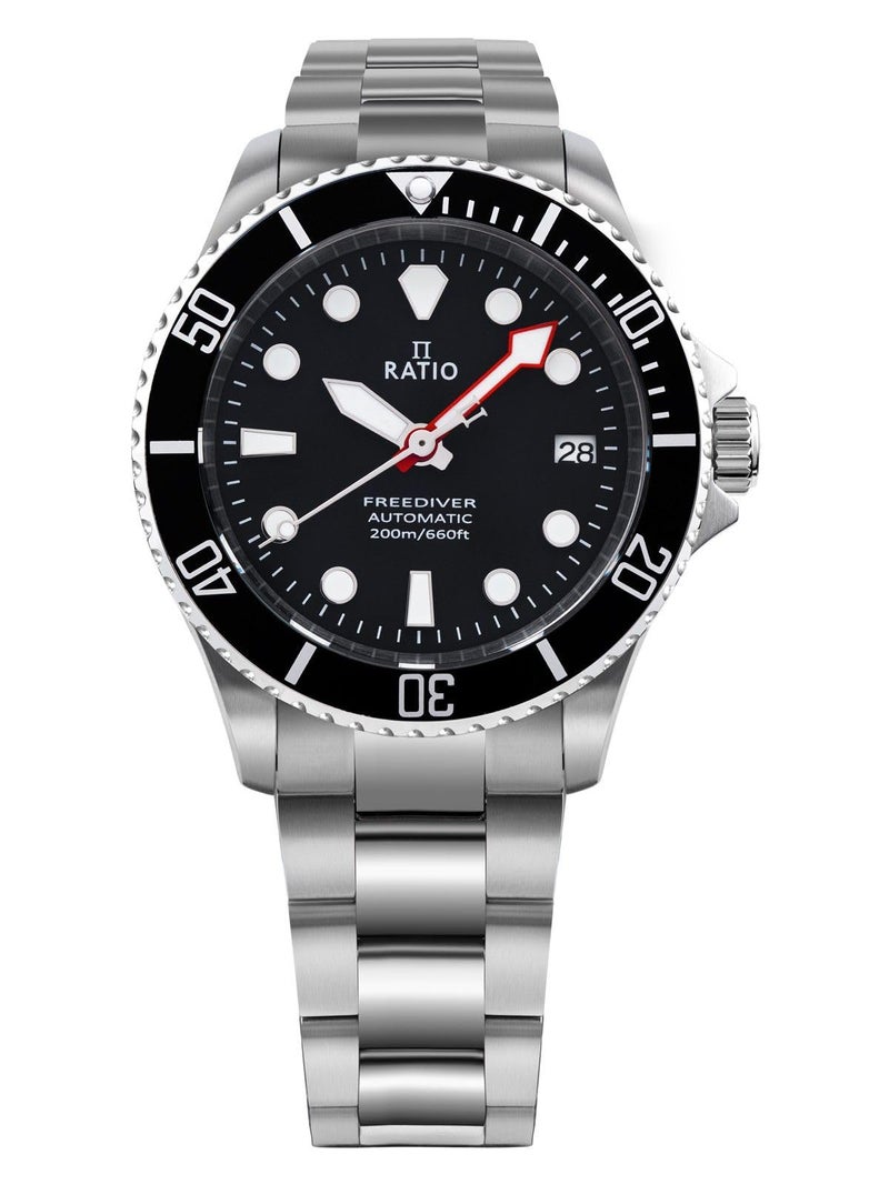 RATIO FreeDiver Sapphire Crystal Diver Watch Japanese Automatic Dive Watch 200m Water Resistant Diving Watch (Green) - Image 1
