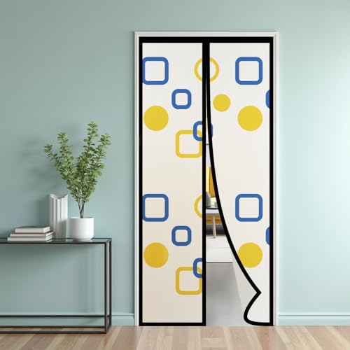 Turtlegrip AC Curtain | Magnetic Thermal Screen with Printed Translucent Design | Insect, Dust & Heat Barrier | Privacy Sheet for Doors | (210x100 cm) | Non-Customizable - Image 1