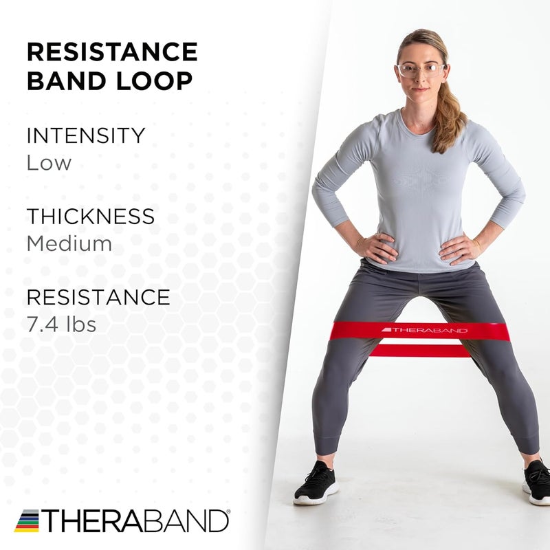 TheraBand حلقات مقاومة اللاتكس الاحترافية من THERABAND للتمارين المنزلية، البيلاتس، كروس فيت، والعلاج الطبيعي - Image 4