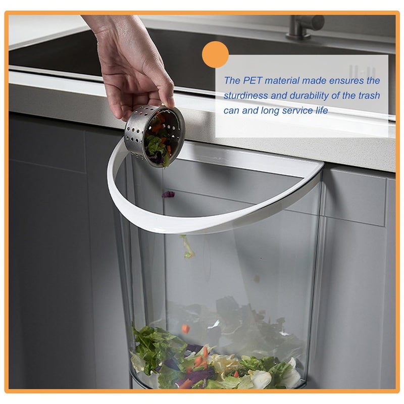 CHILDWEET Hanging Kitchen Trash Bin, Back Door Mounted Compost Bin for Cabinet, Space-Saving U-Shaped Waste Container for Indoor Kitchen Use - Image 4