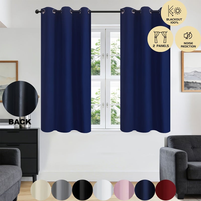 2 Pack Pink Blackout Curtains 34x36 Inch for Bedroom Thermal Insulated Noise Reducing Window Drapes Grommet Top Panels Privacy Home Darkening - Image 5