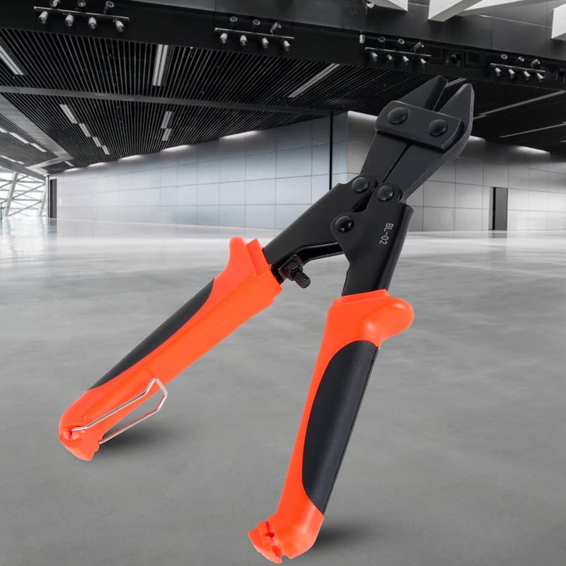 Garth Mini Bolt Cutter Wire Breaking Plier Wire Cable Cutter Spring Snips with Soft AntiSlip Handle Orange and Black - Image 3