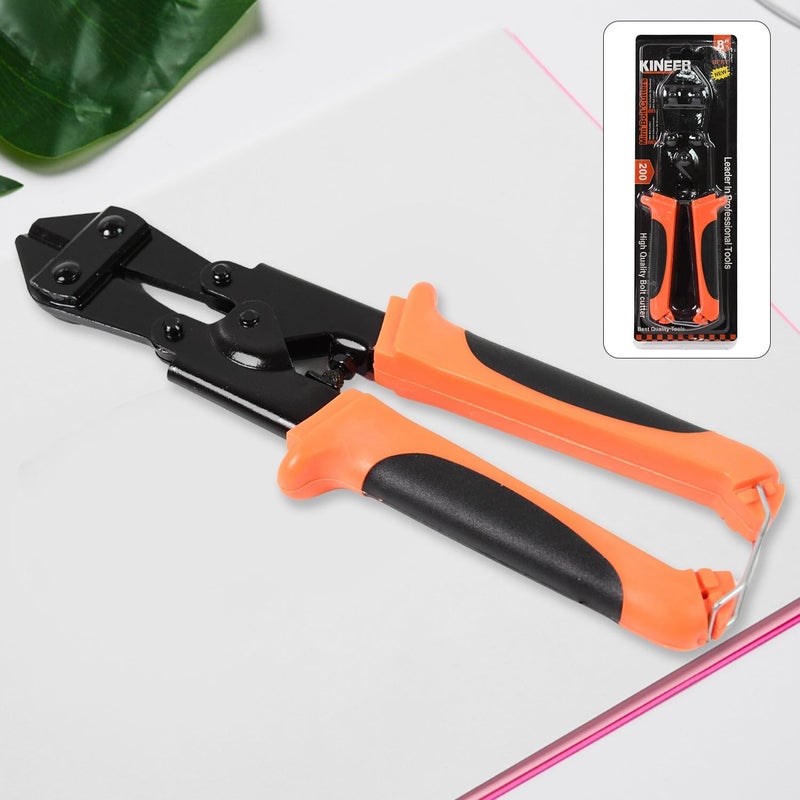 Garth Mini Bolt Cutter Wire Breaking Plier Wire Cable Cutter Spring Snips with Soft AntiSlip Handle Orange and Black - Image 1