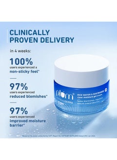 Plum 2% Niacinamide & Rice Water Super Light Gel Cream Moisturizer For Face Oilfree Hydration Brightens Fades Blemishes & Dark Spots Dermattested All Skin Types Women & Men 100% Vegan 50 G  - Image 3