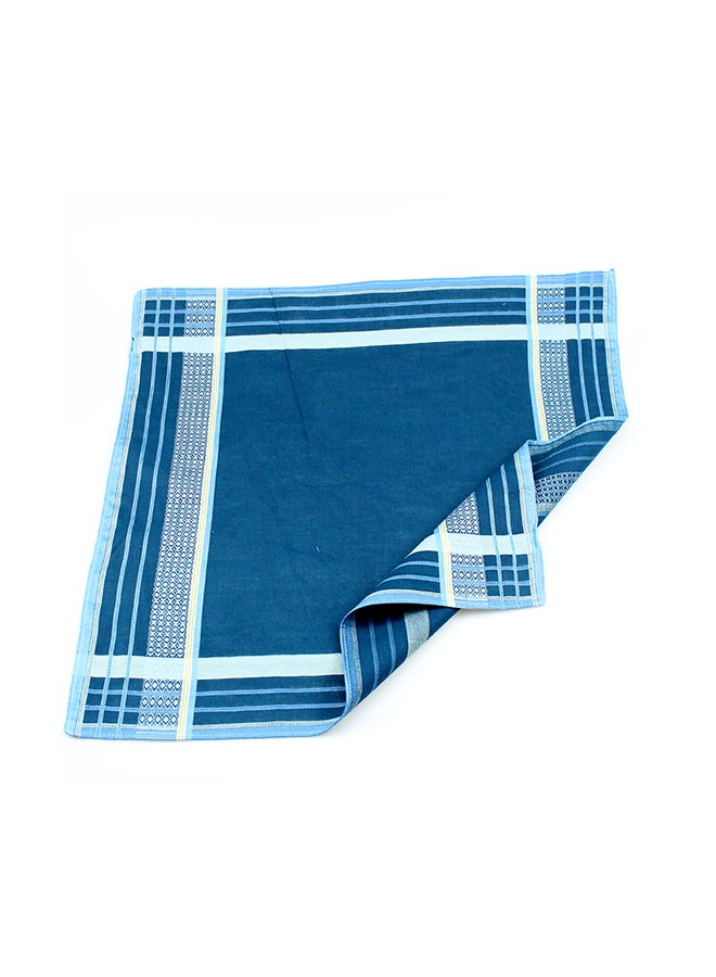 Cotton Square Handkerchief Blue - Image 3