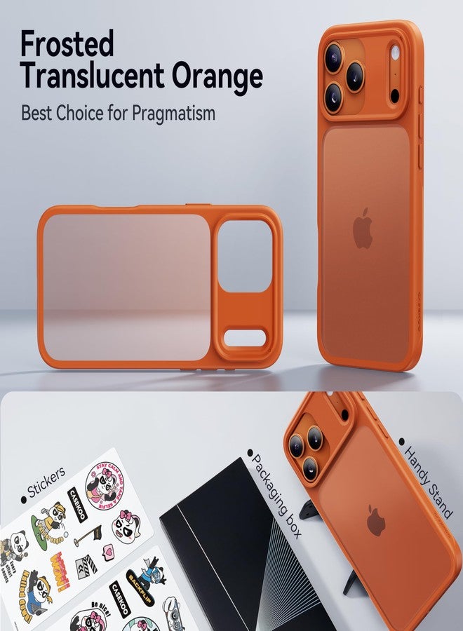 CASEKOO for 17 Pro Max Case, [Never Yellow Technology] [Mil-Grade Drop Protection] Translucent Slim Cover Women Men for iPhone 17 Pro Max Phone Case 6.9 inch, Frosted Orange - Image 4
