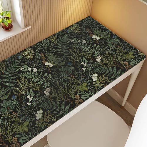 WY-BSO Drawer Liner for Kitchen Cabinets,Vinyl Film Decorative Shelf Liner for Bedroom Dresser Sticker (Dark Green, 17.3 inch x 118 inch) - Image 5