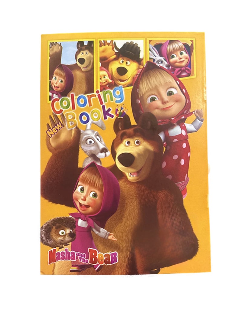 Masha and the Bear coloring book, children's drawing coloring book, children's coloring book, coloring book to help children color and draw, coloring book, coloring book with wooden and wax colors, one coloring book.
