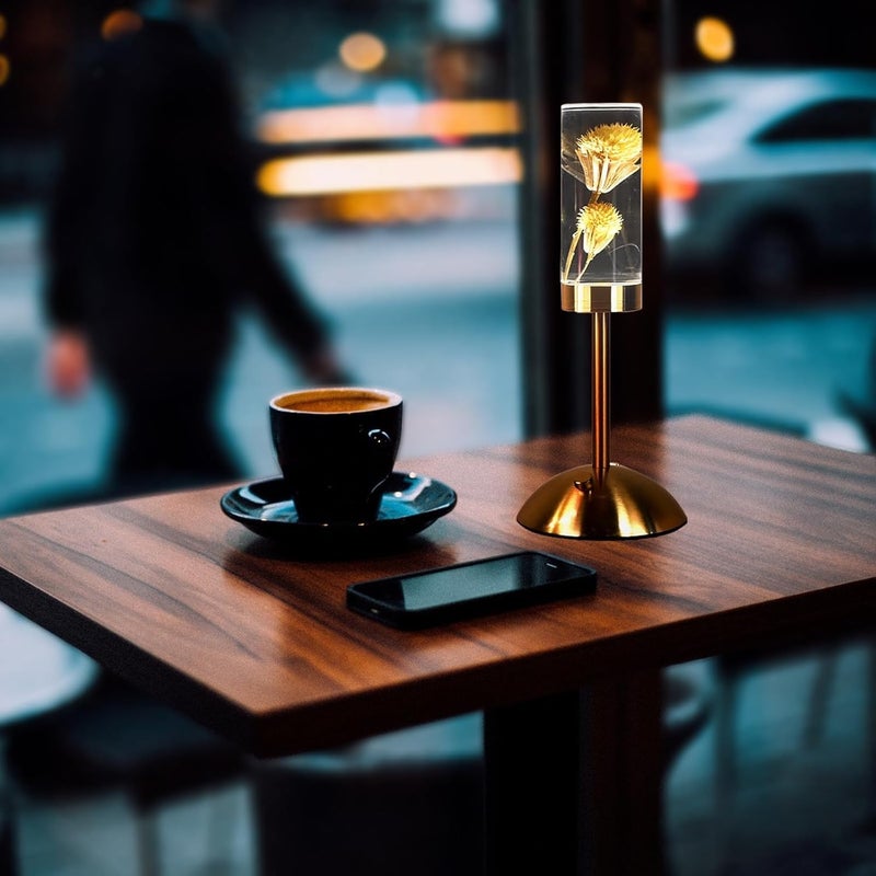 Dandelion LED Desk Lamp Three Tone Lighting Night Light Bedside Atmosphere Decoration - Image 5