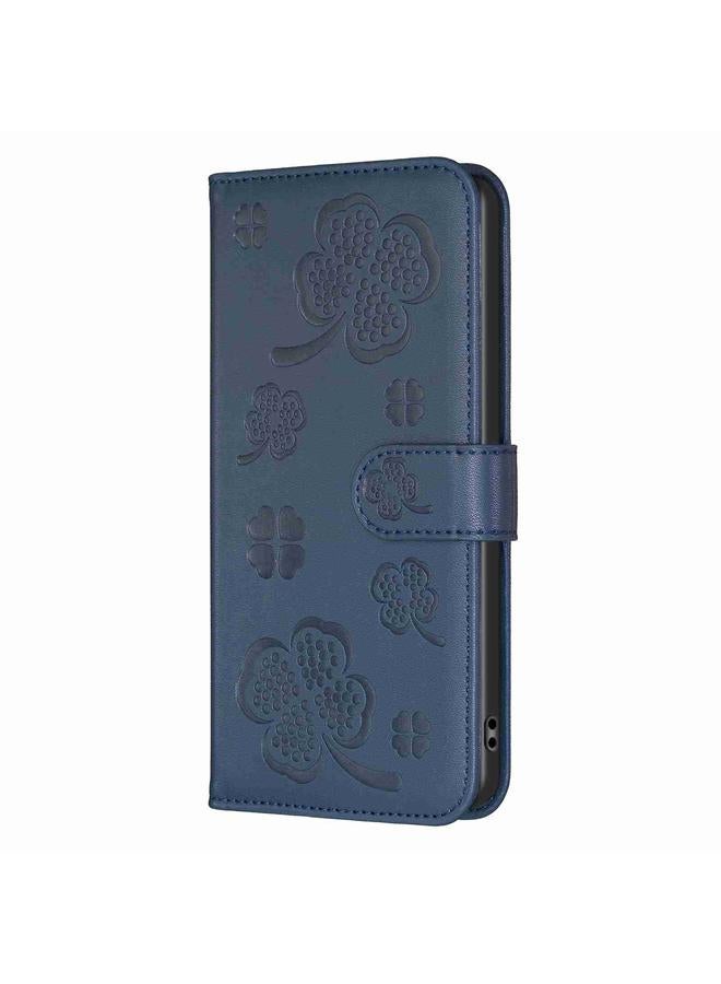 S-TOP Case For Samsung Galaxy S24 Ultra 5G Four-leaf Embossed Leather Phone Case - Image 2