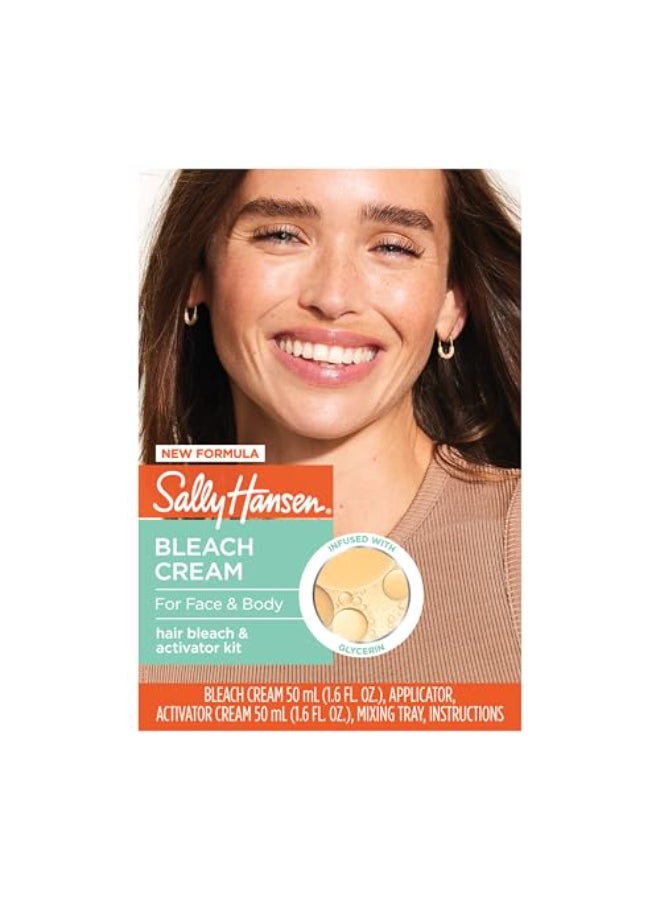 Sally Hansen كريم سالي هانسن لتفتيح الشعر للوجه والشعر الجسم تركيبة نباتية غنية بالجليسرين لجميع أنواع البشرة عبوة من 2 قد تختلف العبوة - Image 1