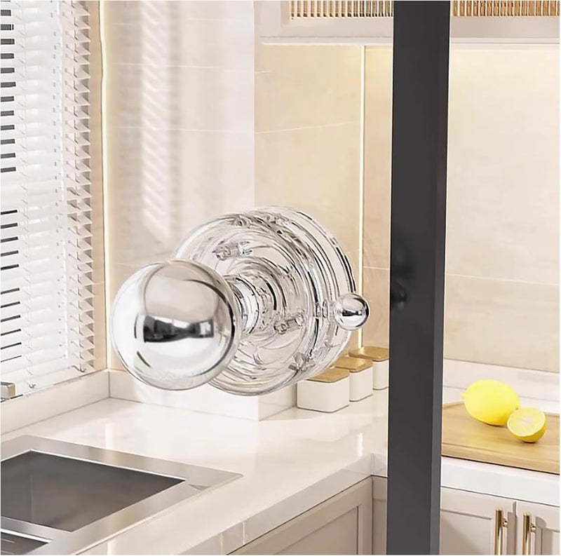 YIDELAI Powerful Suction Cup Glass Mirror Door Handle, Refrigerator Drawer Bathroom Wall armrest, Bathtub Shower Handle Kitchen Drawer Cabinet knob Suction Cup (Transparent) - Image 1