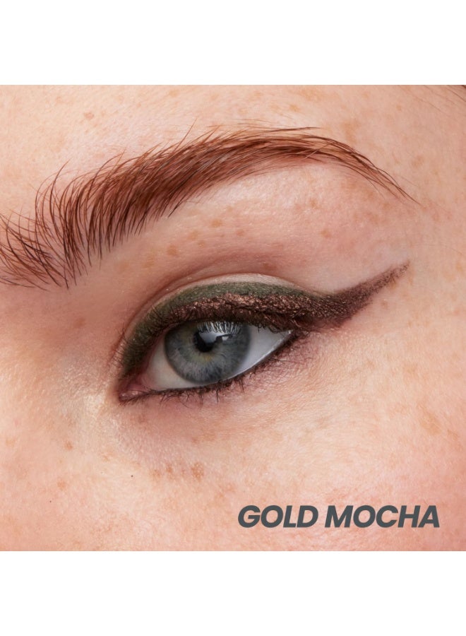 Wonderskin Wonderskin 1440 Longwear Brown Glitter Waterproof Eyeliner Pencil - Sharpenable Eyeliner Pencil & Smudge Proof Brown Eye Liner Pencils (Gold Mocha) - Image 2
