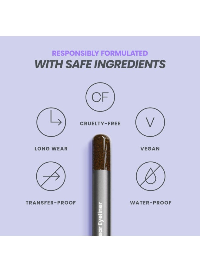 Wonderskin Wonderskin 1440 Longwear Brown Glitter Waterproof Eyeliner Pencil - Sharpenable Eyeliner Pencil & Smudge Proof Brown Eye Liner Pencils (Gold Mocha) - Image 3