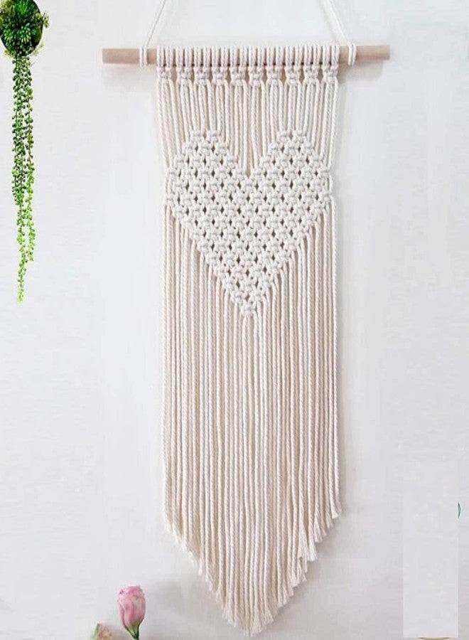 Cottoncube Abstract Macrame 100% Cotton Handmade Bohomeain Style Wall Hanging Large Size for Beautiful Wall Decoration, Medium, White - Image 3