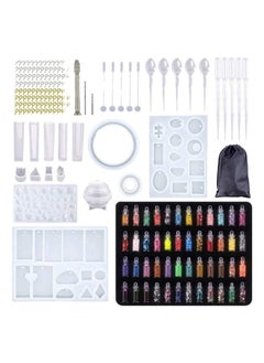 Graffiti Resin Handmade Diy Epoxy Silicone Resin Necklace Earrings Pendant Making Epoxy Mold Jewellery Accessory Set 