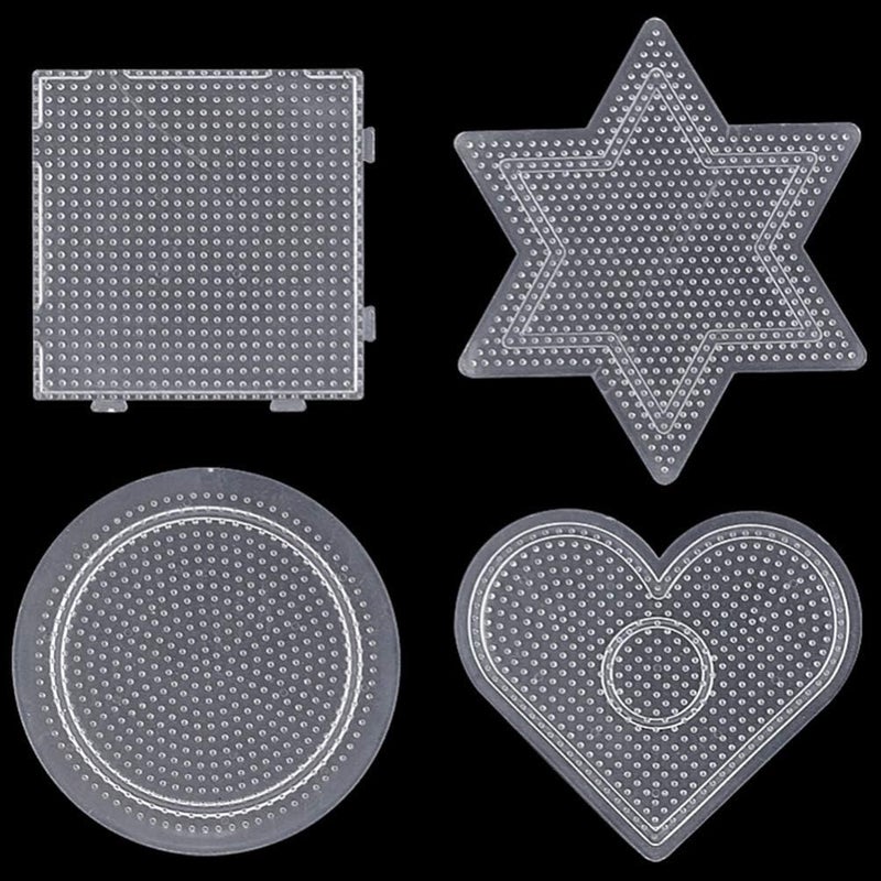 comfrt 4pcs Fuse Beads Boards Clear Plastic Pegboards Craft Trays Templates for DIY Craft Kids Birthday Party Favor 2.6mm - Image 3