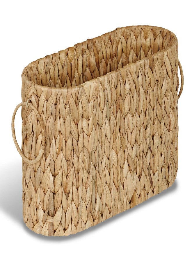 efluky Toilet Paper Storage Basket, Water Hyacinth Slim Toilet Paper Holder- Holds Up to 9 Mega Rolls, Home Bathroom Decor Organizer - Image 1