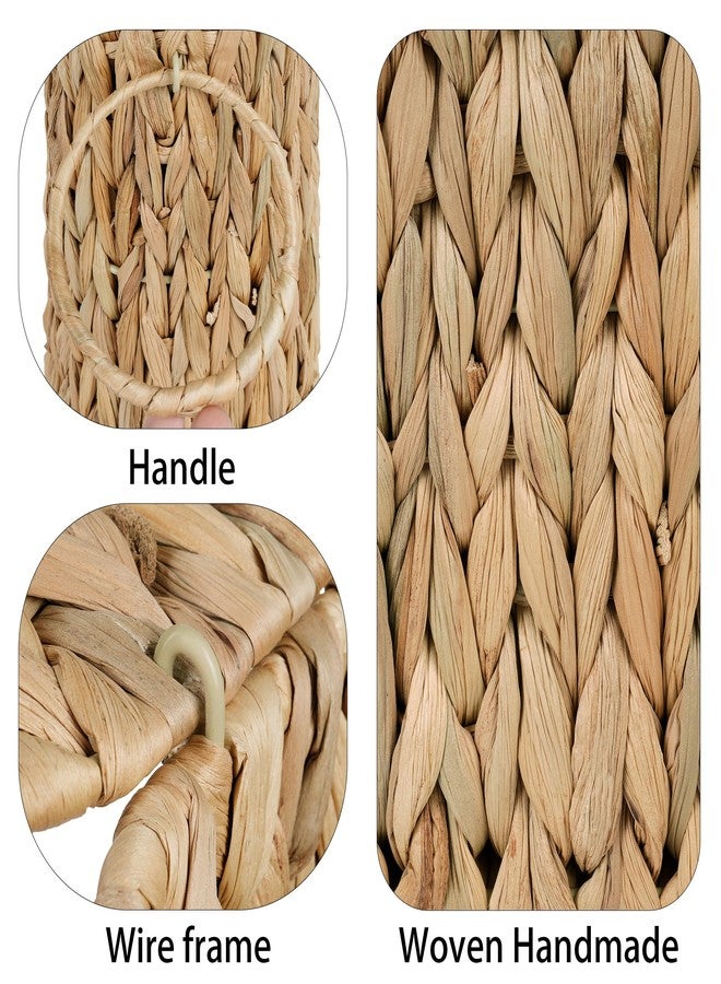 efluky Toilet Paper Storage Basket, Water Hyacinth Slim Toilet Paper Holder- Holds Up to 9 Mega Rolls, Home Bathroom Decor Organizer - Image 3