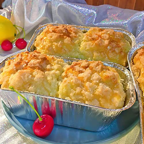 MOACOCK 100 Pack 1Lb Aluminum Mini Loaf Baking Pans, 6” x 3.5” x 2” Heavy Duty Disposable Loaf Pans, Thick Foil Bread Pans for Baking Holiday Treats Food Storage and Takeout - Image 5