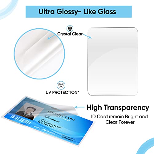 Polycrom 125 Microns Korean (ID Card Size 70mm X 100mm) Pack of 2 (200 Sheets) Lamination Pouch Clear Glossy Thermal Transparent Waterproof (Home&Office):Driving License - Image 4