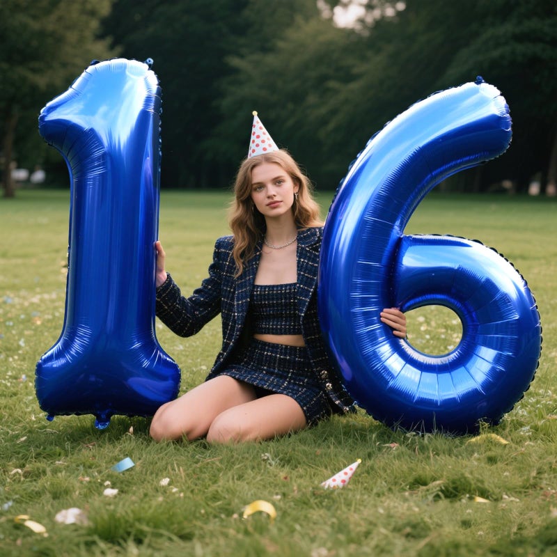 Kelfuoya 40 Inch Navy Blue Number 1 Balloon Jumbo 10 11 12 16 48 Foil Balloons for Milestone Decorations Birthdays, Corporate Events, Photo Booths Party Supplies - Image 3