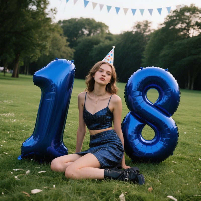 Kelfuoya 40 Inch Navy Blue Number 1 Balloon Jumbo 10 11 12 16 48 Foil Balloons for Milestone Decorations Birthdays, Corporate Events, Photo Booths Party Supplies - Image 4