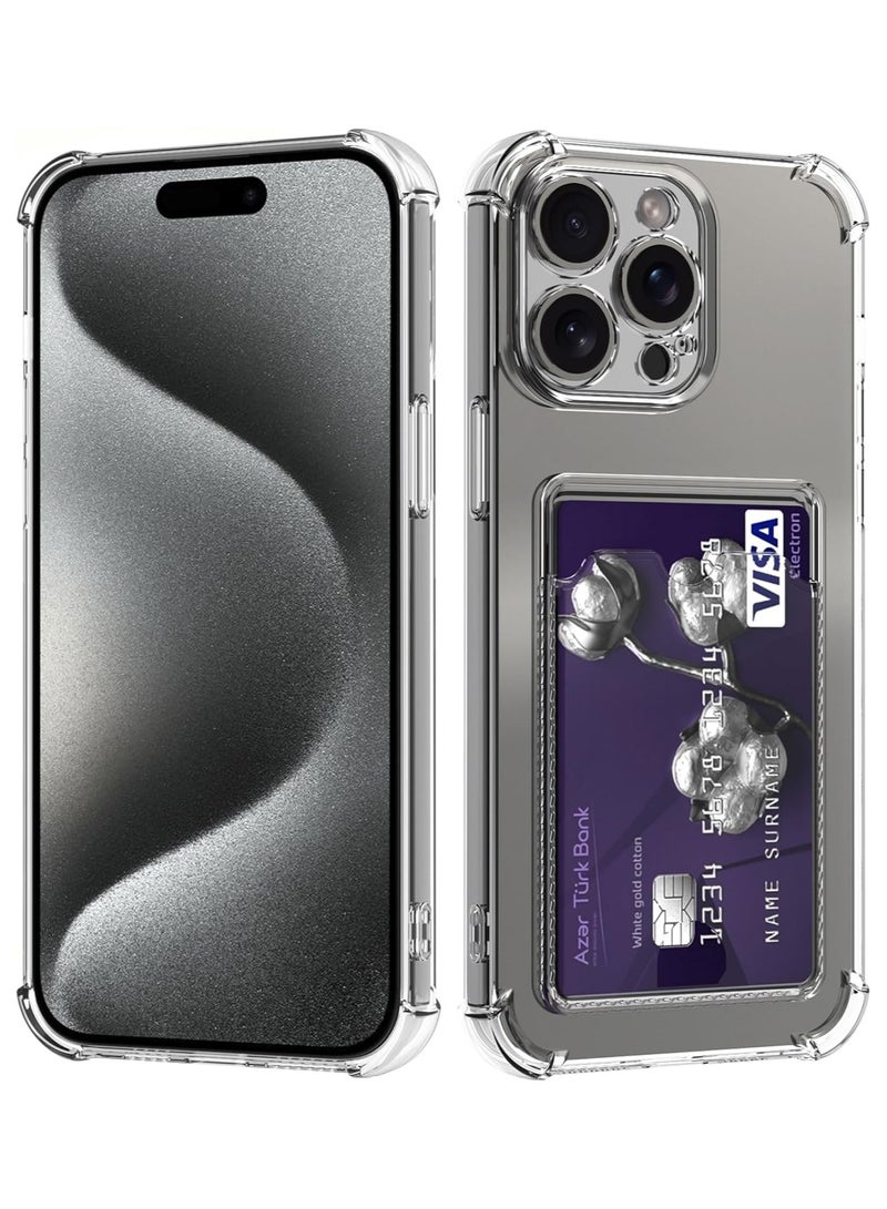 Wallet Phone Case Slim Fit Card Slot Transparent Case Protective Soft Shockproof Case with Card Holder For Iphone 12 Pro Max  - Image 1