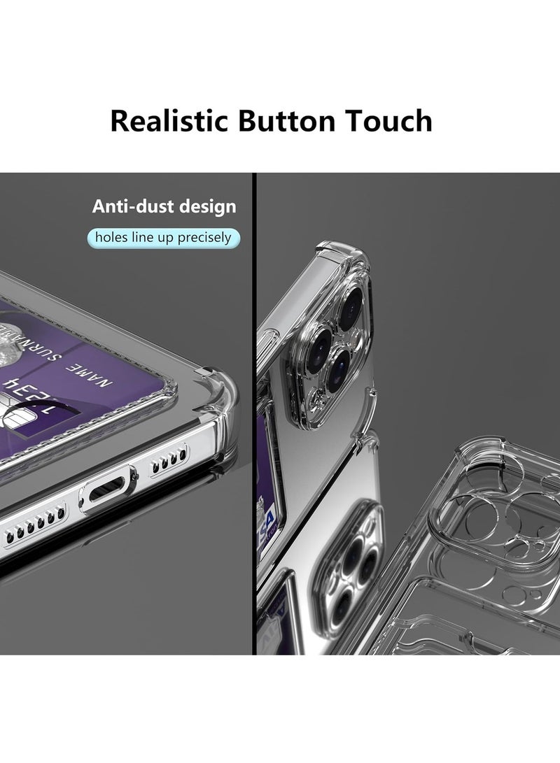 Wallet Phone Case Slim Fit Card Slot Transparent Case Protective Soft Shockproof Case with Card Holder For Iphone 12 Pro Max  - Image 3