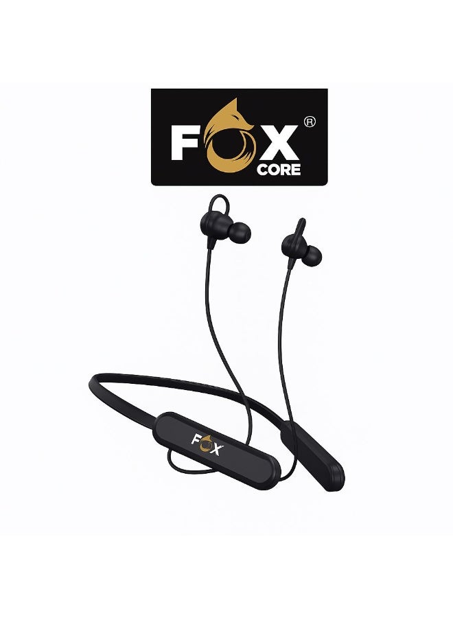 fox core Bluetooth Headphones Hybrid 50dB Noise Cancelling Headphones with 5 Mics HD IP55 BT5.3 Long Playtime 37H Neckband Dark Grey - Image 1