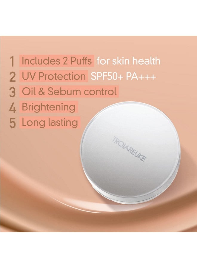 TROIAREUKE A+ Cushion Foundation (Shade 21) I Natural Coverage Foundation Makeup Moisturizing Finish For Sensitive Oily Combination Skin Skin Care Cushion I Korean Aesthetic Makeup - Image 4