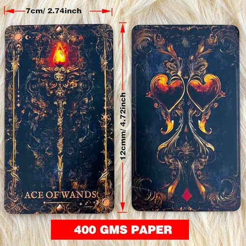 DIANZHU Dark Gothic Tarot Deck Unique, Tarot Cards for Beginners, Tarot Cards with Guide Book, Dark Fantasy Style Tarot Deck, Reading Witchcraft Divination Tool - Image 4