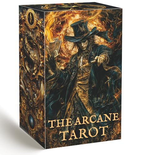 DIANZHU Dark Gothic Tarot Deck Unique, Tarot Cards for Beginners, Tarot Cards with Guide Book, Dark Fantasy Style Tarot Deck, Reading Witchcraft Divination Tool - Image 2
