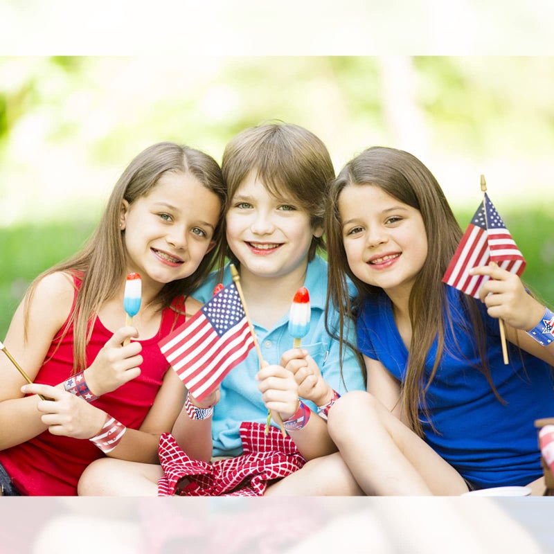 Dminya 50 Pcs Slap Bracelets for Kids 4th of July Slap Bracelets Bulk Snap Bracelet Party Supplies Favors Classroom Prizes Exchanging Gifts - Image 4