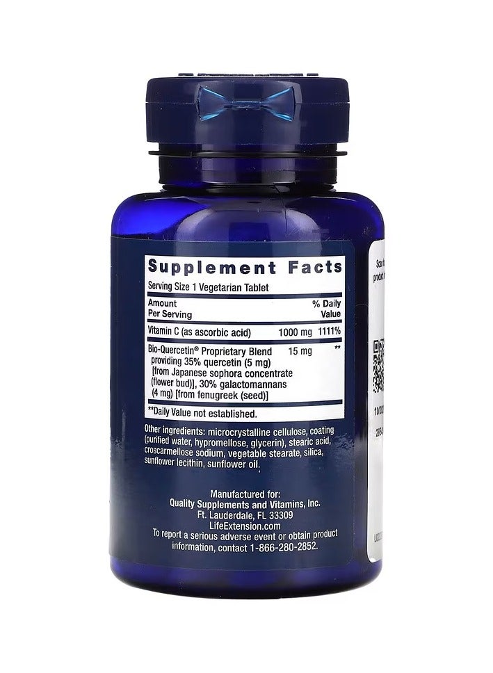 Life Extension Vitamin C and Bio-Quercetin 60 Vegetarian Tablets - Image 2