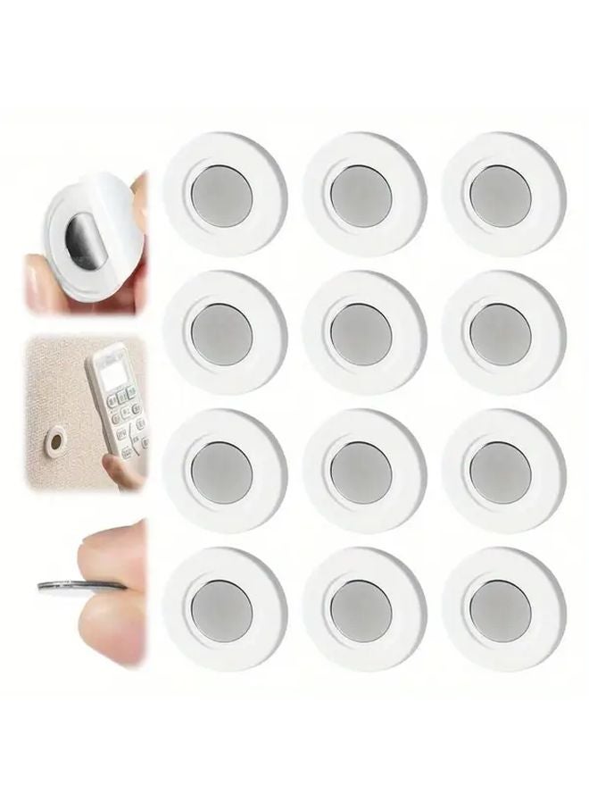 12 Pcs Magnetic Remote Control Holder Strong Adhesive Hook Home Office Organizer - Image 4