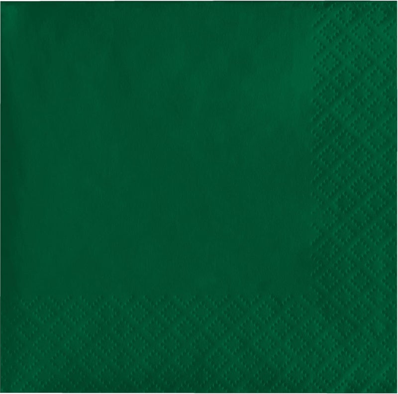 Creative Converting Touch of Color 2-Ply 50 Count Paper Beverage Napkins in Hunter Green - Image 1
