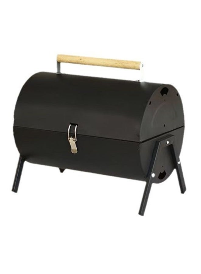 DubaiGallery Portable Outdoor Barbecue Grill with Lid, Charcoal BBQ Grill for Camping, Picnic and Travel, Compact Cooking Design with Metal Grate, Dual Charcoal Trays and Carry Handle, Ideal for Garden, Patio, Beach, Tailgating and Family Barbecues - Image 3