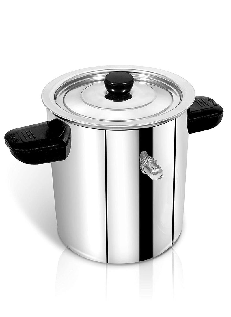 pigeon Pigeon-Elegant Stainless Steel Milk Boiler Induction Compatible with Whistle Indication | Milk Boiler with Induction Base | Steel Milk Boiler Pot with Silver Base and Double Handle - 2 Litre  - Image 2
