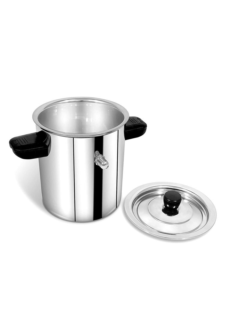 pigeon Pigeon-Elegant Stainless Steel Milk Boiler Induction Compatible with Whistle Indication | Milk Boiler with Induction Base | Steel Milk Boiler Pot with Silver Base and Double Handle - 2 Litre  - Image 3