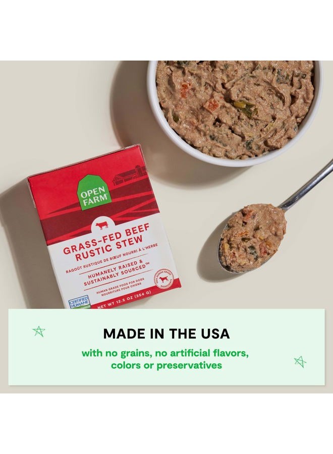 Open Farm Grass-Fed Beef Rustic Stew Wet Dog Food, Grain-Free Meal or Food Topper with Responsibly Sourced Meat and Superfoods Without Artificial Ingredients, Pack of 12, 12.5 Oz Each - Image 5